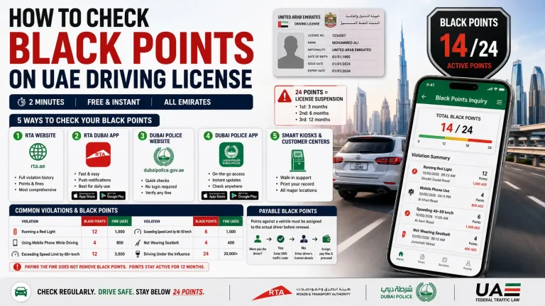 Check Black Points on UAE Driving License